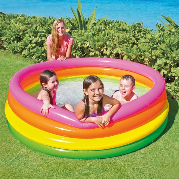 INTEX oppustelig pool Sunset 4 ringe 168x46 cm
