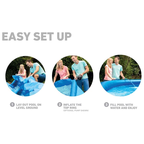 INTEX swimmingpool Easy Set med filtersystem 457x84 cm