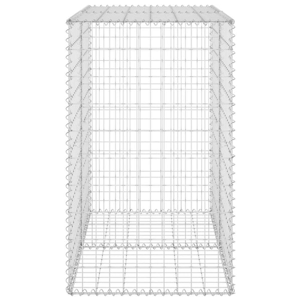 vidaXL Gabion med dekker galvanisert stål 100x60x100 cm