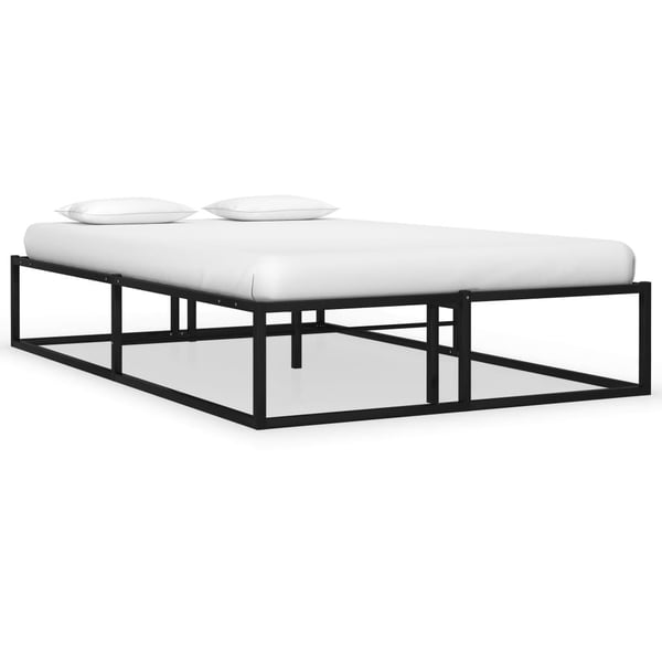 vidaXL sengestel 120x200 cm metal sort change1