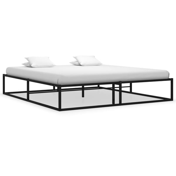 vidaXL Seng/Sengeramme svart metall 200x200 cm change1