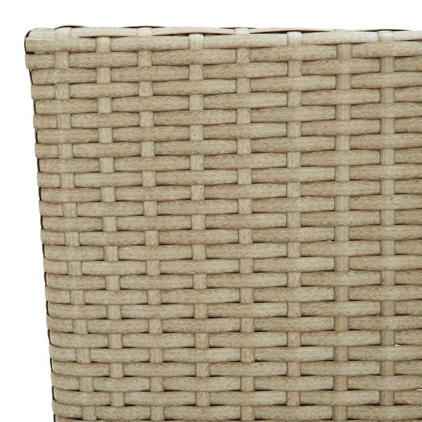 vidaXL spisebordsstole til haven 2 stk. polyrattan beige