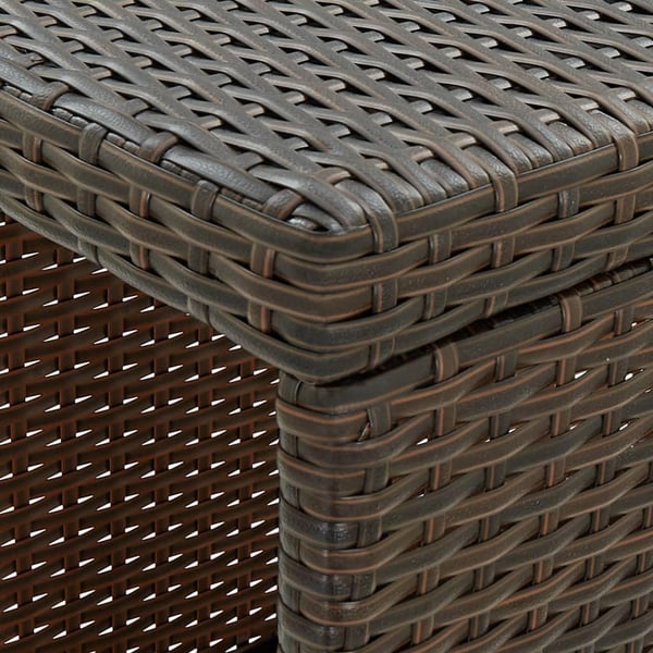 vidaXL Barbord med oppbevaringsstativ brun 120x60x110 cm polyrotting