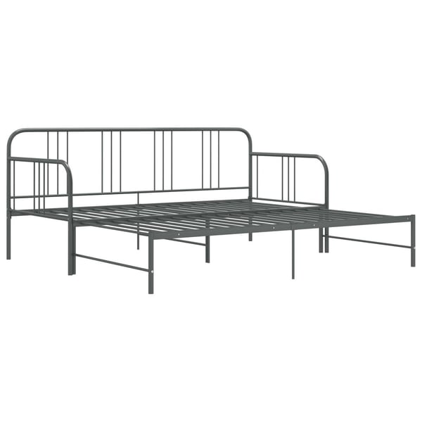 vidaXL Vuodesohvan runko harmaa metalli 90x200 cm