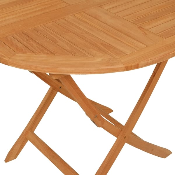 vidaXL Utendørs spisestue 5 deler heltre teak