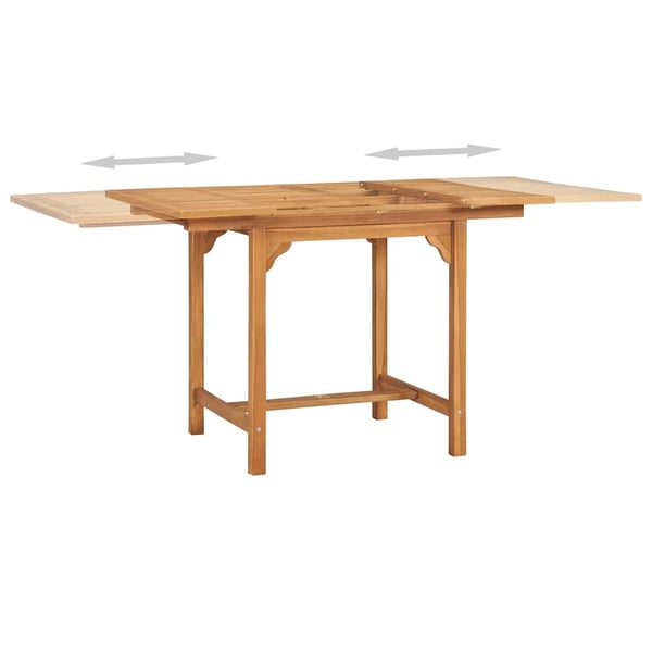 vidaXL Utendørs spisestue 5 deler heltre teak