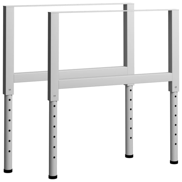 vidaXL Justerbare arbeidsbenkerammer 2 stk metall 85x(69-95,5)cm grå