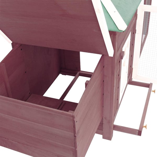vidaXL Hønsehus med verpekasse mocha 190x72x102 cm heltre gran