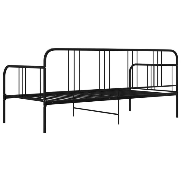 vidaXL Ramme til sovesofa svart metall 90x200 cm