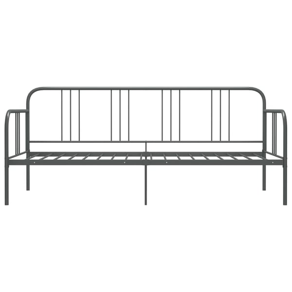 vidaXL Ramme til sovesofa grå metall 90x200 cm