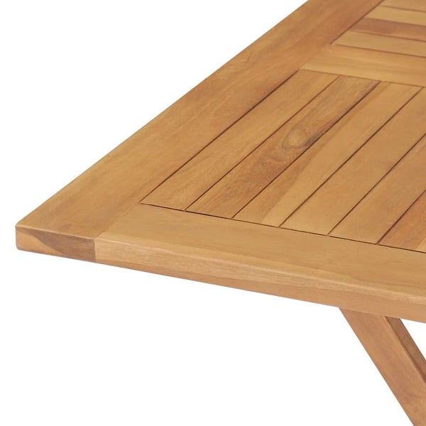 vidaXL Utendørs spisestue 5 deler heltre teak