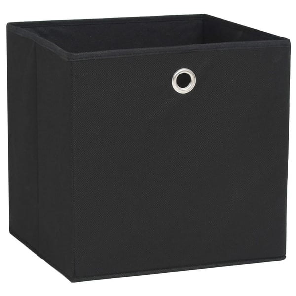 vidaXL opbevaringskasser 4 stk. ikke-vævet stof 28x28x28 cm sort