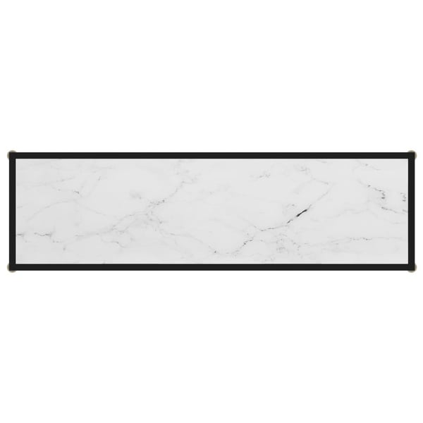 vidaXL Konsollbord hvit 120x35x75 cm herdet glass