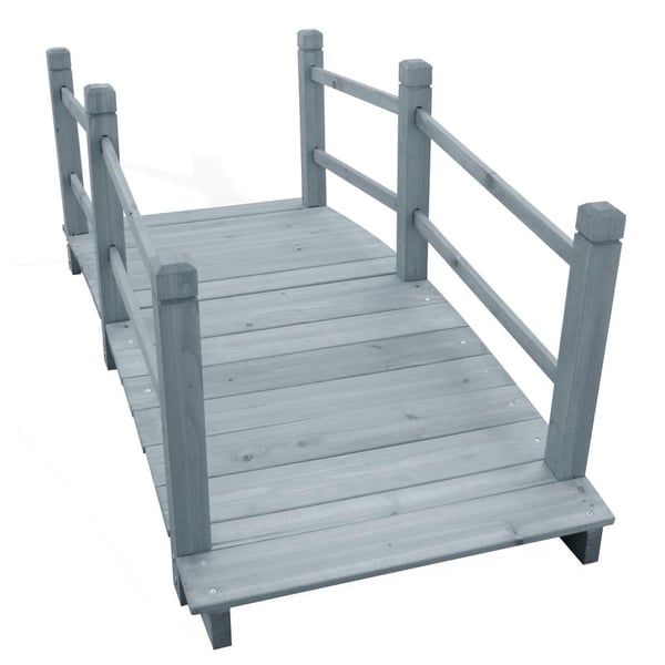 vidaXL Hagebro grå 140x60x56 cm heltre gran