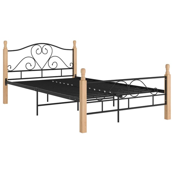 vidaXL Seng/Sengeramme svart metall 120x200 cm change1