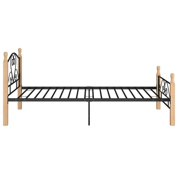 vidaXL Seng/Sengeramme svart metall 90x200 cm change1