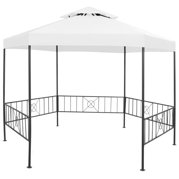 vidaXL havepavillon 323x275x265 cm 180 g/m² hvid