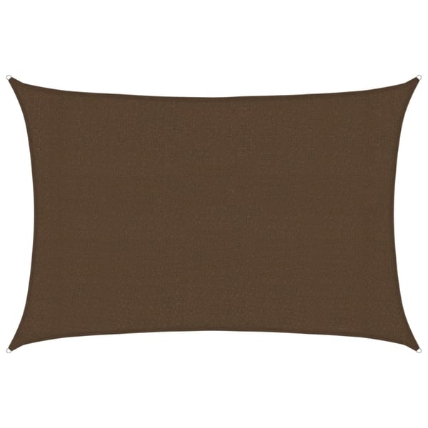 vidaXL Solseil 160 g/m² brun 3x4 m HDPE