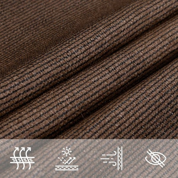 vidaXL solsejl 5x6 m 160 g/m² HDPE brun