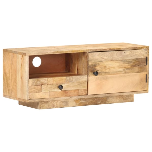 vidaXL TV-benk 90x30x35 cm heltre mango