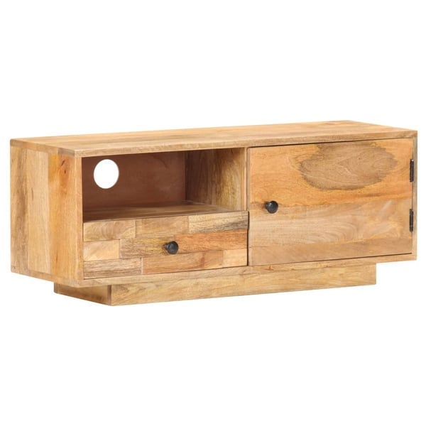 vidaXL TV-benk 90x30x35 cm heltre mango