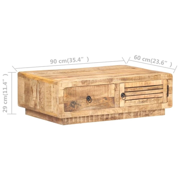 vidaXL sofabord 90x60x29 cm ru mangotræ
