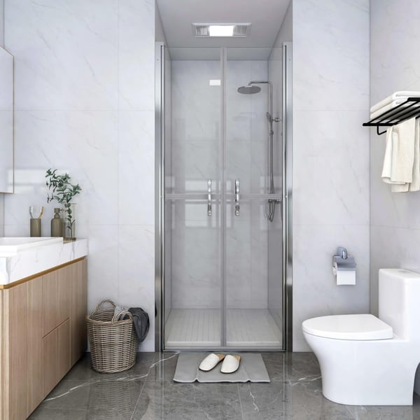 vidaXL brusedør 86x190 cm klart sikkerhedsglas