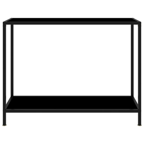 vidaXL Konsollbord svart 100x35x75 cm herdet glass