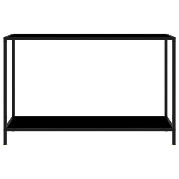 vidaXL konsolbord 120x35x75 cm hærdet glas sort