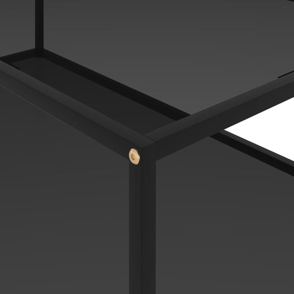 vidaXL sofabord 120x60x35 cm hærdet glas sort