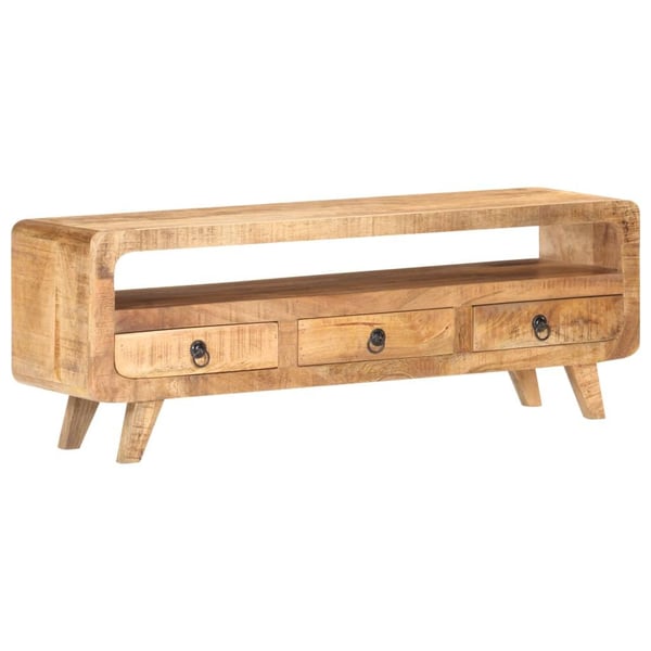vidaXL TV-benk 117x30x41 cm grov heltre mango