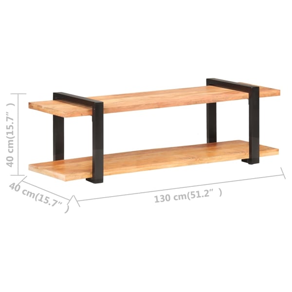 vidaXL TV-benk 130x40x40 cm heltre akasie