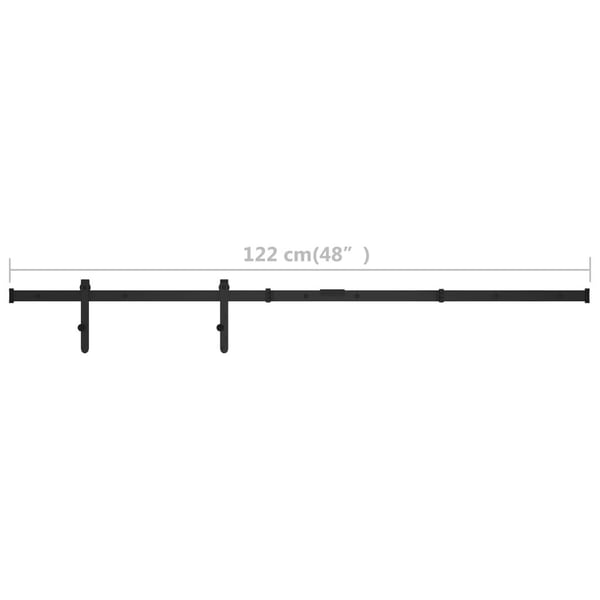 vidaXL mini-skydelågesæt til skabe kulstofstål 122 cm