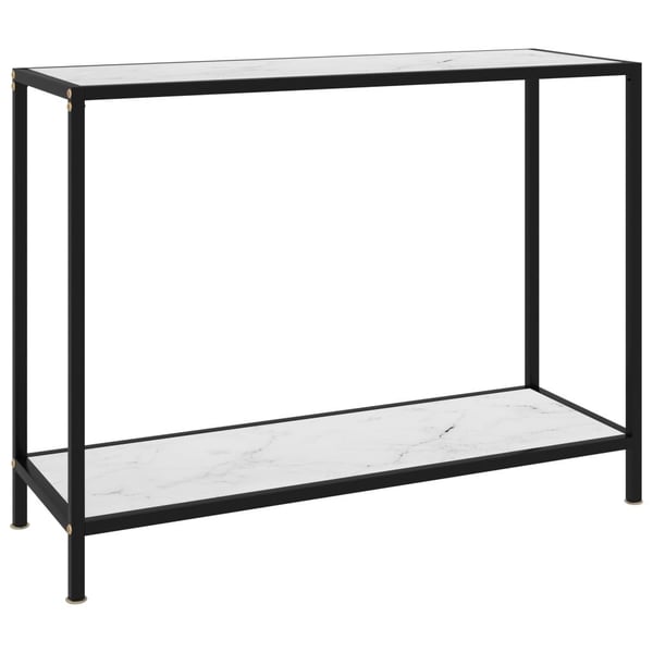 vidaXL konsolbord 100x35x75 cm hærdet glas hvid