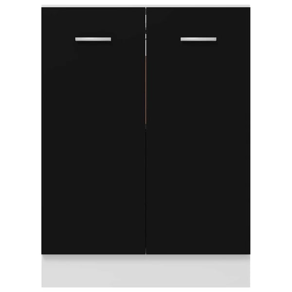 vidaXL Bunnskap "Lyon" svart 60x46x81,5 cm konstruert tre