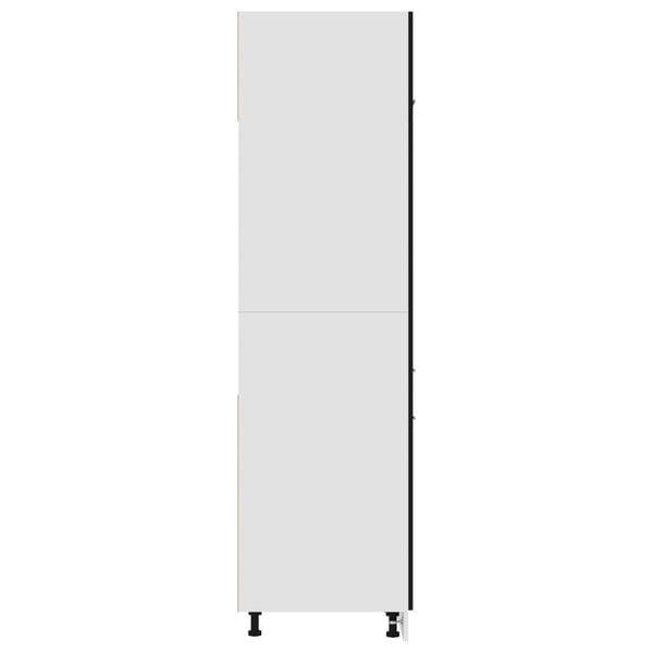 vidaXL køleskabsskab "Lyon" sort 60x57x207 cm konstrueret træ