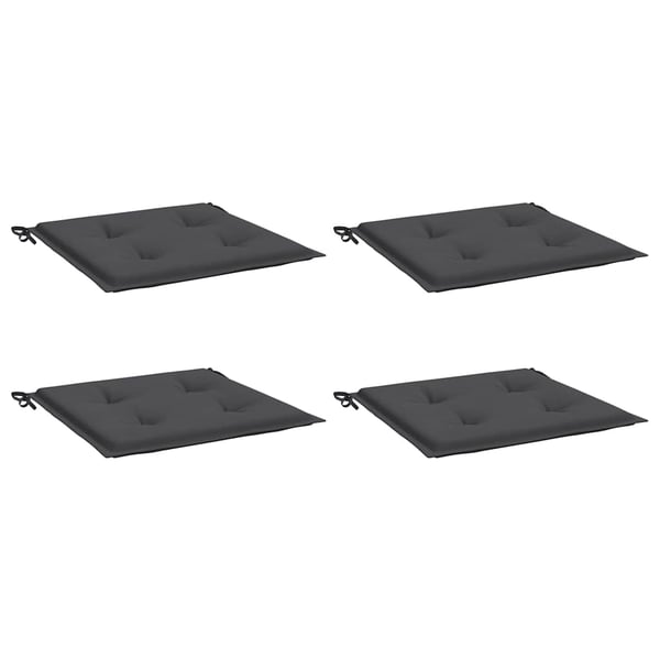 vidaXL hynder til havestol 4 stk. 50x50x3 cm oxfordstof antracitgrå
