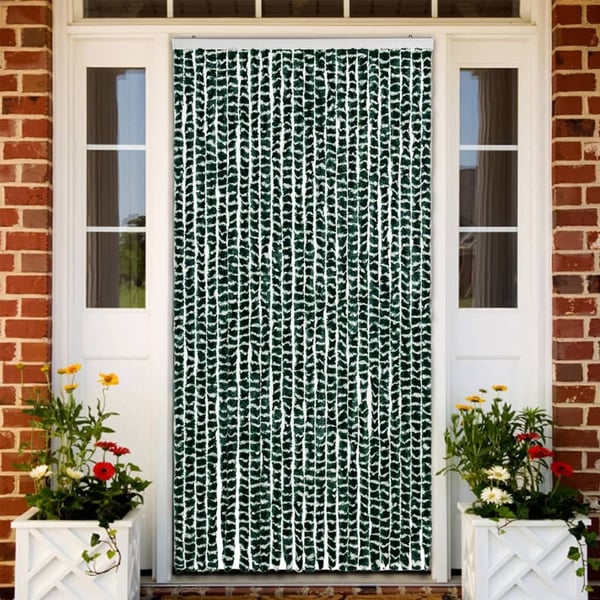 vidaXL Insektgardin grønn og hvit 100x220 cm chenille