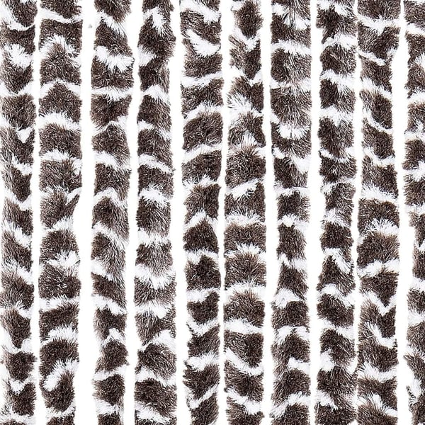 vidaXL Insektgardin brun og hvit 100x220 cm chenille