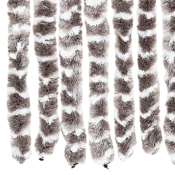 vidaXL Insektgardin gråbrun og hvit 90x220 cm chenille
