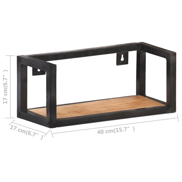 vidaXL væghylder 2 stk. 40 cm massivt akacietræ