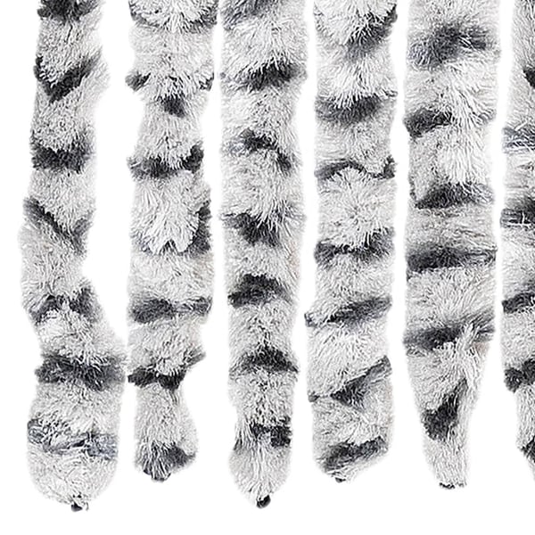 vidaXL Insektsgardin lyse- og mørkegrå 100x220 cm chenille