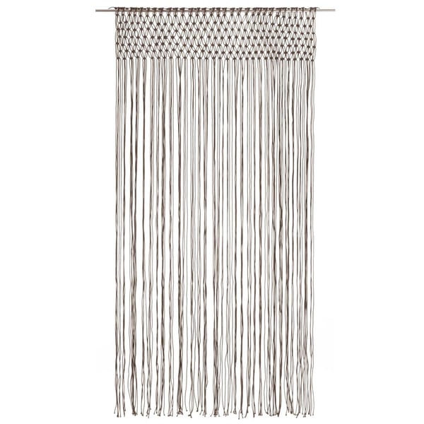 vidaXL Makramé gardin taupe 140x240 cm bomull