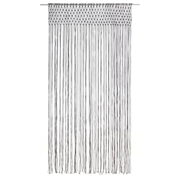 vidaXL macramégardin 140x240 cm bomuld antracitgrå