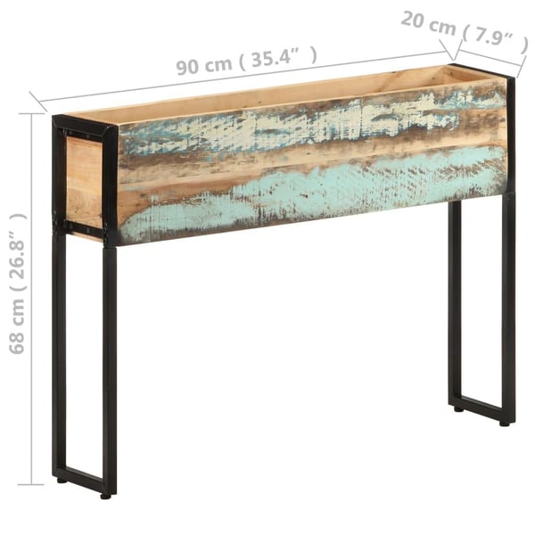 vidaXL Plantekasse 90x20x68 cm gjenvunnet heltre