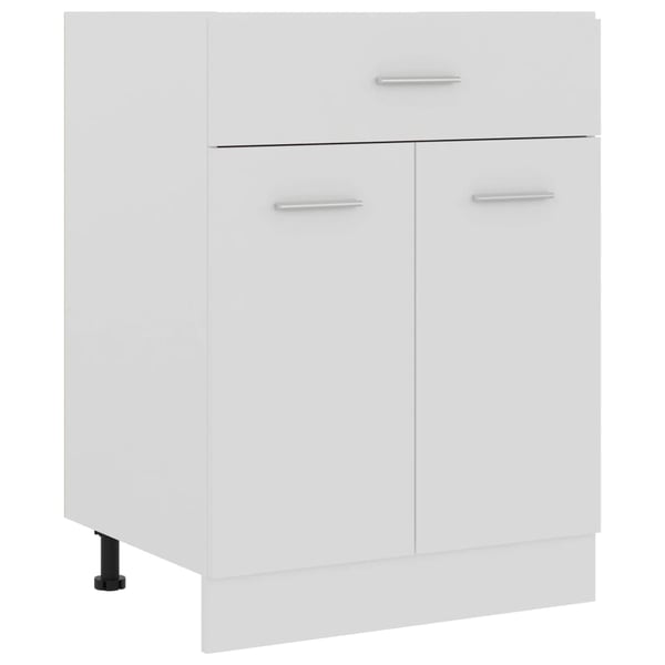 vidaXL Bunnskap med skuff "Lyon" hvit 60x46x81,5 cm konstruert tre