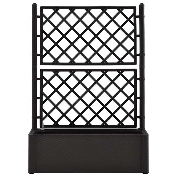 vidaXL Høybed med espalier og selvvanningssystem antrasitt