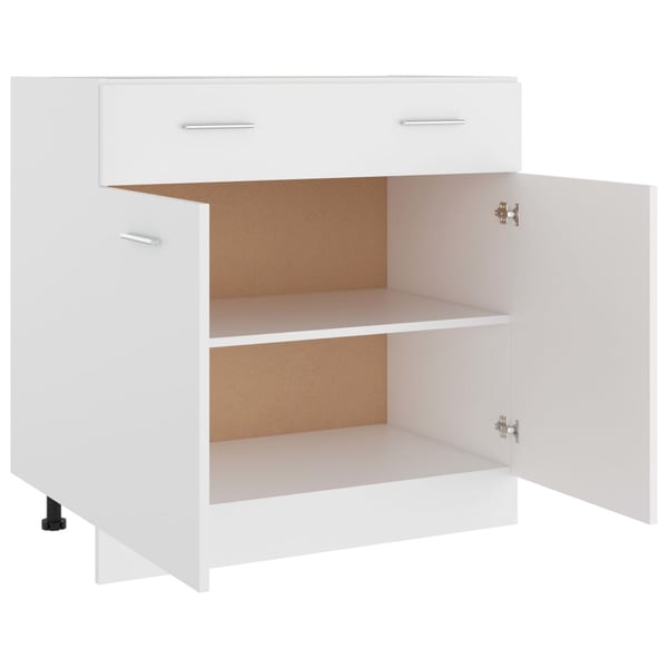 vidaXL Bunnskap med skuff "Lyon" hvit 80x46x81,5 cm konstruert tre