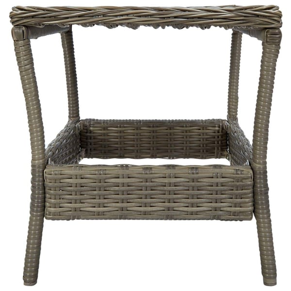 vidaXL Trädgårdsbord brun 45x45x46,5 cm konstrotting