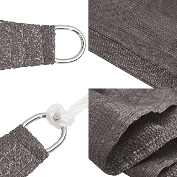 vidaXL solsejl 160 g/m² 4/5x3 m HDPE antracitgrå
